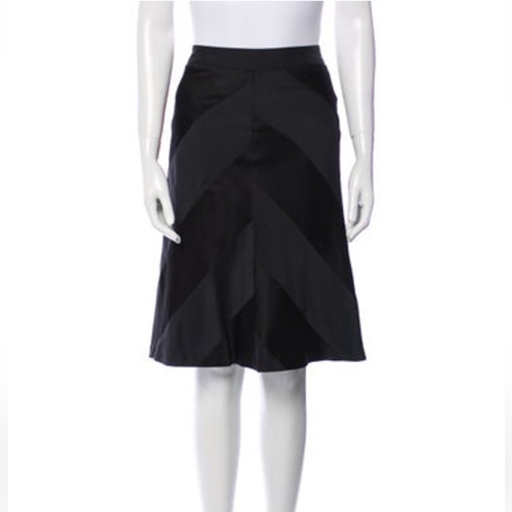 Dries Von Noten silk skirt, black, size 4 from the 1990s.